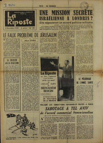 La Riposte N°130 (06 nov. 1949)